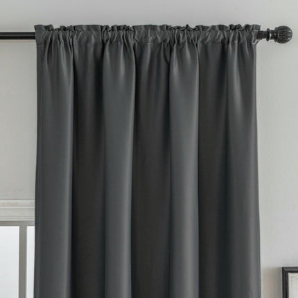 2 Panels Short Curtains Window Drapes for Room Blackout Curtains Rod Pocket