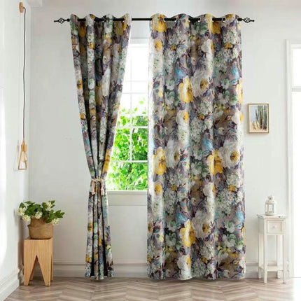 Blackout Curtains 2 Panel Colorful Blocking Drapes Room Decor Grommet Tops