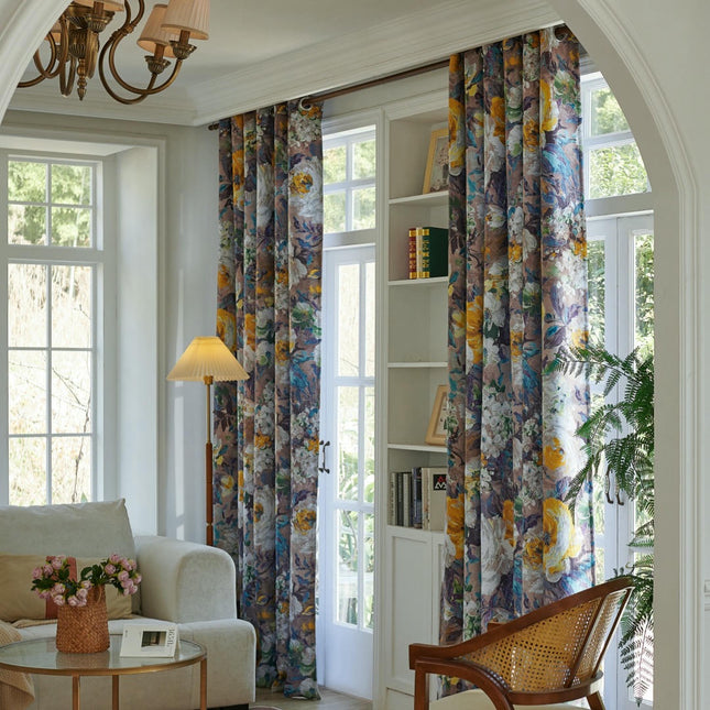 Blackout Curtains 2 Panel Colorful Blocking Drapes Room Decor Grommet Tops