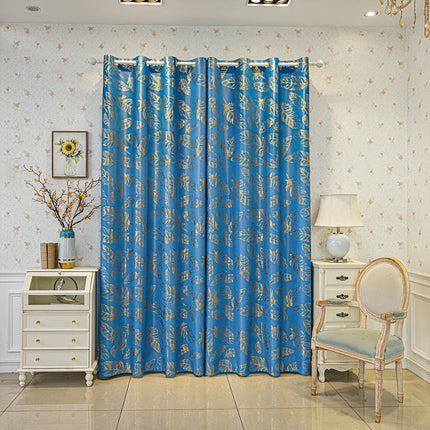 Feathers Blackout Curtains for Living Room Decor Drapes 2 Panels Grommet Tops