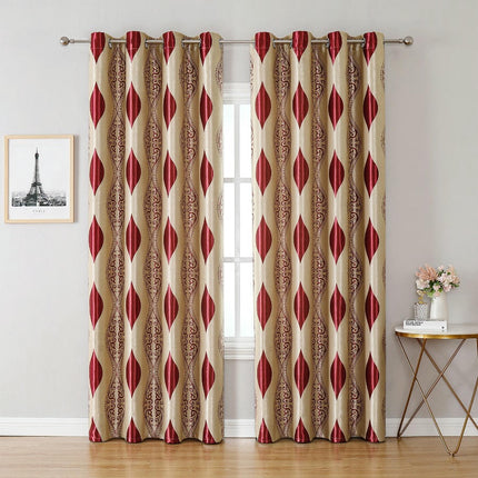 2 Panels Curtains for Bedroom Living Room, European Window Curtain Grommet Tops