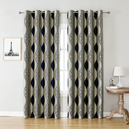 2 Panels Curtains for Bedroom Living Room, European Window Curtain Grommet Tops