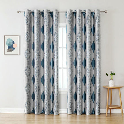 2 Panels Curtains for Bedroom Living Room, European Window Curtain Grommet Tops