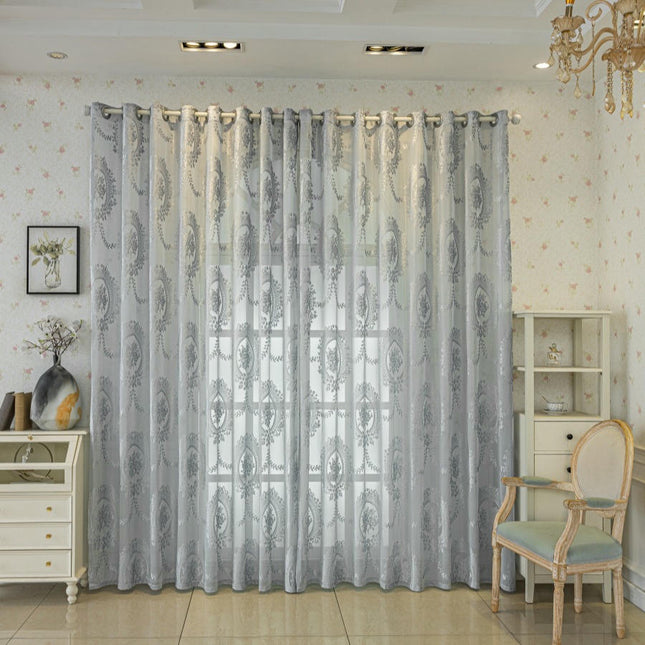 2 Panels Curtains European Style Window Curtain for Decor Grommet Tops