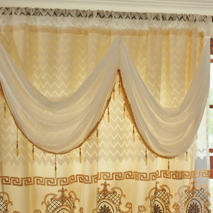 2 Panels European Embroidered Curtains for Living Room Bedroom Rod Pocket