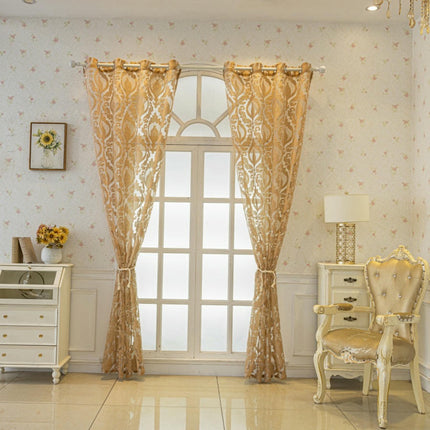 Curtains 2 Panels Set Vintage Sheer Window Drapes for Living Room Grommet Tops