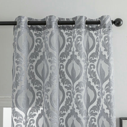 Curtains 2 Panels Set Vintage Sheer Window Drapes for Living Room Grommet Tops