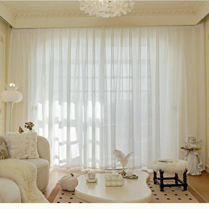2 Panels Sheer Curtains Vintage Curtain Panels Living Room Hooks Top