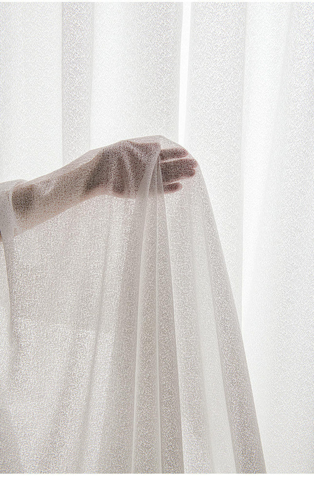 White Sheer Window Drapes for Bedroom/Living Room 2 Panels Hooks Top