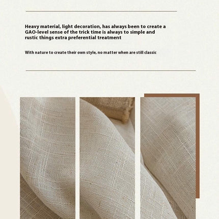 2 Panels linen Sheer Curtains Voile Window Drapes for Living Room Hooks Top