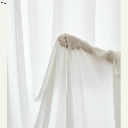 2 Panels Living Room Window Treatments White Sheer Curtains Drapes Grommet Tops