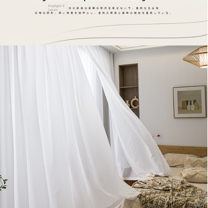 2 Panels Living Room Window Treatments White Sheer Curtains Drapes Grommet Tops