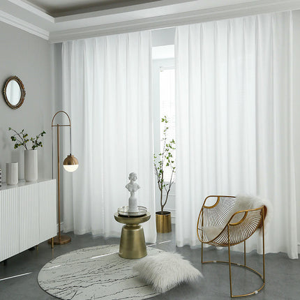 2 Panels Light Filtering Semi Sheer Window Drapes for Living Room Grommet Tops