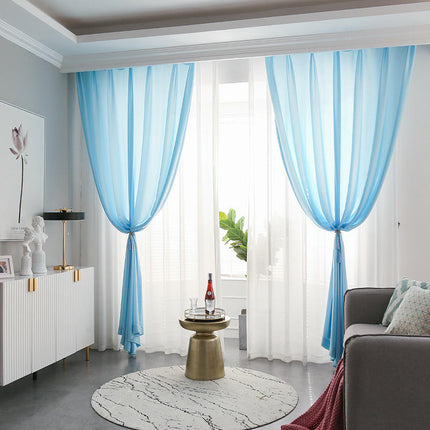 2 Panels Light Filtering Semi Sheer Window Drapes for Living Room Grommet Tops