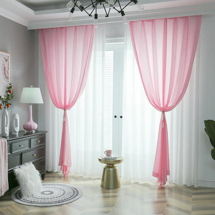 2 Panels Light Filtering Semi Sheer Window Drapes for Living Room Grommet Tops