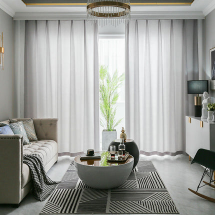2 Panels Light Filtering Semi Sheer Window Drapes for Living Room Grommet Tops