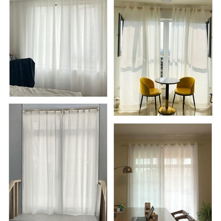 2 Panels Light Filtering Semi Sheer Window Drapes for Living Room Grommet Tops