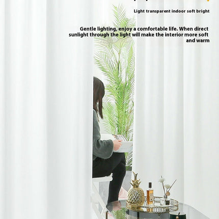 2 Panels Light Filtering Semi Sheer Window Drapes for Living Room Grommet Tops
