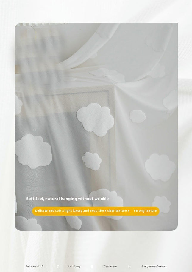 2 Panels Sheer Cartoon Children's Room Curtain Drapery for Room Grommet Tops