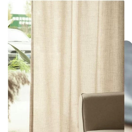 Cotton Linen Sheer Curtains 2 Panels for Living Room,Window Drapes Grommet Tops