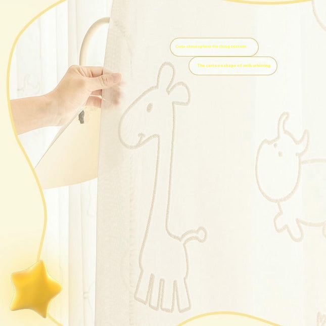 2 Panels Cartoon Cute Children's Room Curtain Drapery for Room Grommet Tops