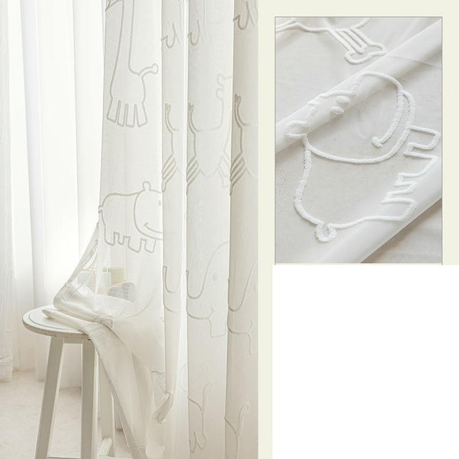 2 Panels Cartoon Cute Children's Room Curtain Drapery for Room Grommet Tops