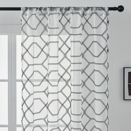 Sheer Curtains 2 Panels,Treatments for Living Room Breathable Drapes Rod Pocket