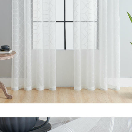 Sheer Curtains 2 Panels,Treatments for Living Room Breathable Drapes Rod Pocket
