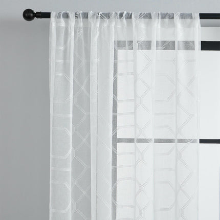 Sheer Curtains 2 Panels,Treatments for Living Room Breathable Drapes Rod Pocket
