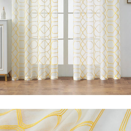 Sheer Curtains 2 Panels,Treatments for Living Room Breathable Drapes Rod Pocket