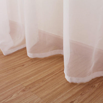 Sheer Curtains 2 Panels,White Curtains for Living Room Sheer Drapes Rod Pocket