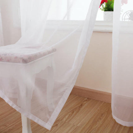 Sheer Curtains 2 Panels,White Curtains for Living Room Sheer Drapes Rod Pocket