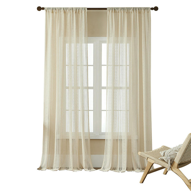 Boho Sheer Curtains for Living Room Curtains for Bedroom 2 Panels Rod Pocket
