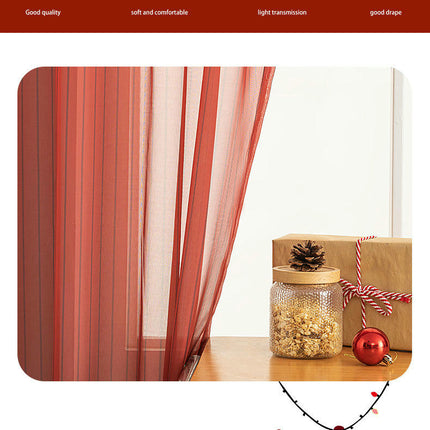 2 Panels Christmas Curtains for Living Room Sheer Drapes for Bedroom Rod Pocket