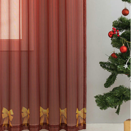 2 Panels Christmas Curtains for Living Room Sheer Drapes for Bedroom Rod Pocket