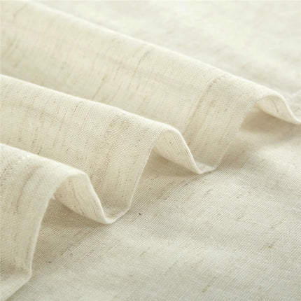 2 Panels Natural Linen Curtains for Living Room Bedroom Drapes Grommet Tops