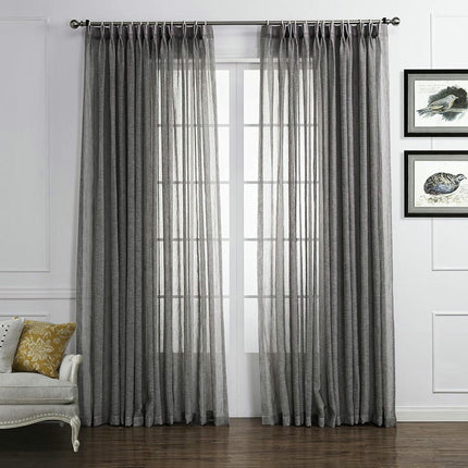 Semi Sheer Curtains for Living Room Country Window Curtains 2 Panels Hooks Top 1