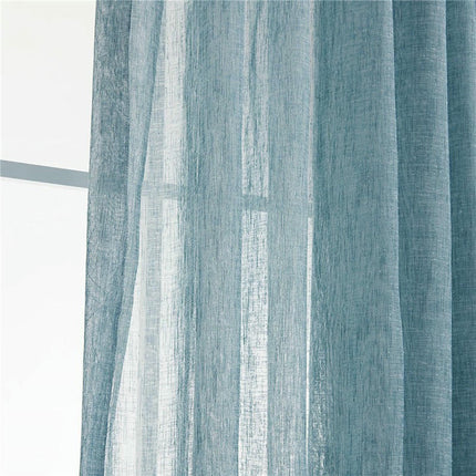 Semi Sheer Curtains for Living Room Country Window Curtains 2 Panels Hooks Top