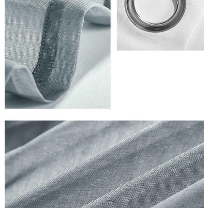 Gradient Semi Sheer Curtains for Living Room Sheer Drapes 2 Panels Grommet Tops