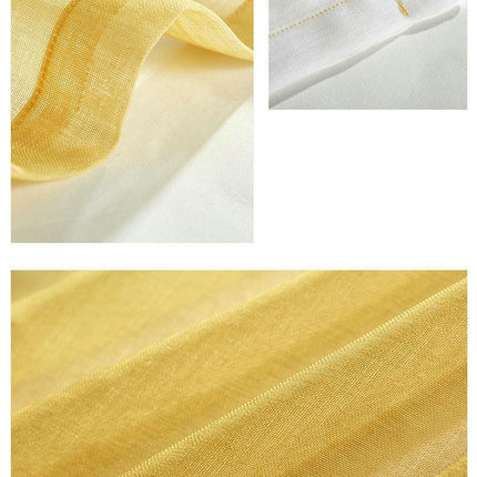 Gradient Semi Sheer Curtains for Living Room Sheer Drapes 2 Panels Grommet Tops