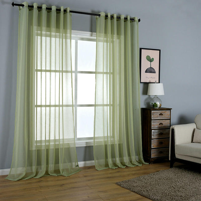 2 Panels Sheer Curtain Voile Curtains for Bedroom Living Room Decor Rod Pocket 1
