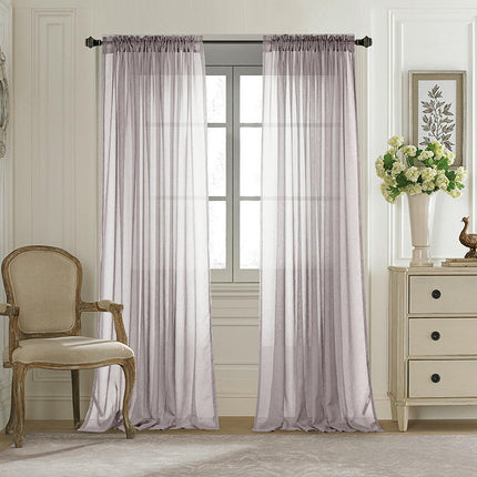 2 Panels Sheer Curtain Voile Curtains for Bedroom Living Room Decor Rod Pocket 1