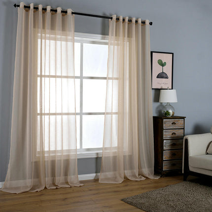 2 Panels Sheer Curtain Voile Curtains for Bedroom Living Room Decor Rod Pocket 1