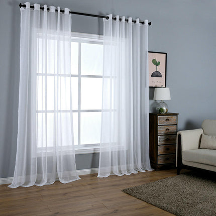 2 Panels Sheer Curtain Voile Curtains for Bedroom Living Room Decor Rod Pocket 2