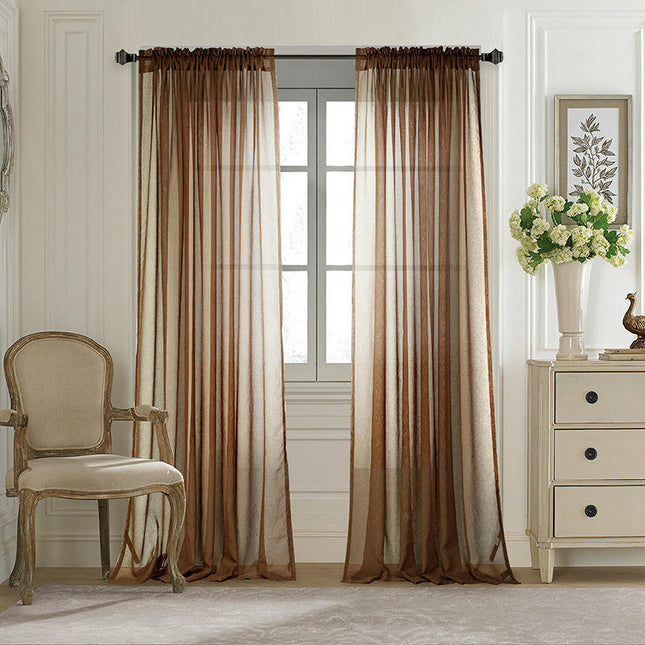 2 Panels Sheer Curtain Voile Curtains for Bedroom Living Room Decor Rod Pocket 2
