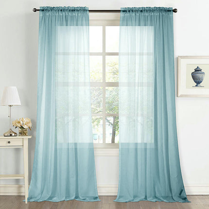 2 Panels Sheer Curtain Voile Curtains for Bedroom Living Room Decor Rod Pocket 1