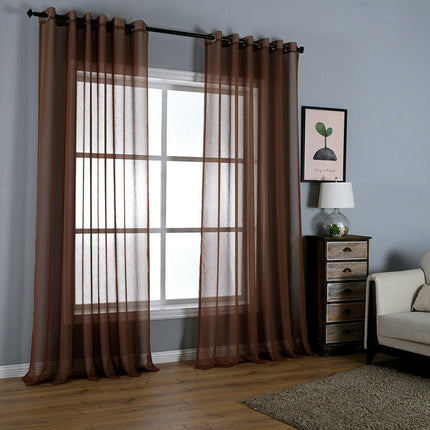 2 Panels Sheer Curtain Voile Curtains for Bedroom Living Room Decor Rod Pocket 1