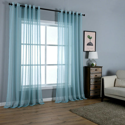 2 Panels Sheer Curtain Voile Curtains for Bedroom Living Room Decor Rod Pocket 1