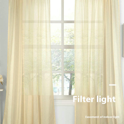 2 Panels Sheer Curtain Voile Curtains for Bedroom Living Room Decor Rod Pocket 1