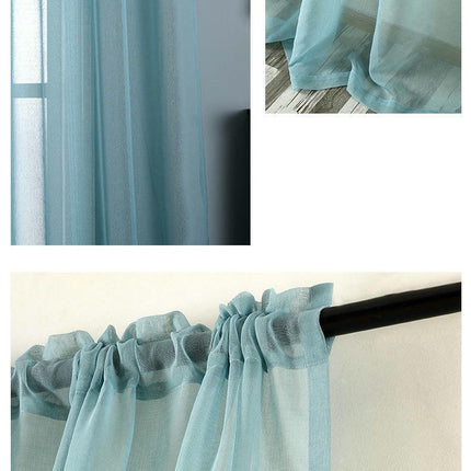 2 Panels Sheer Curtain Voile Curtains for Bedroom Living Room Decor Rod Pocket 1